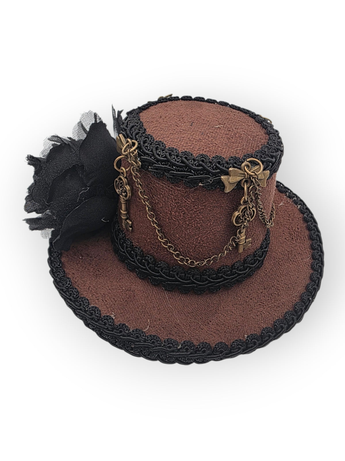 Steampunk minihattu, ruskea