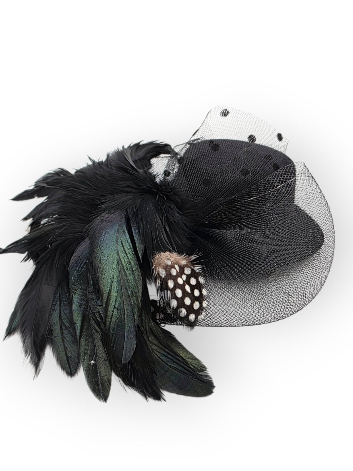 Minihattu hunnulla Gothic Deluxe, höyhenet