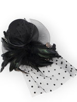Minihattu hunnulla Gothic Deluxe, höyhenet