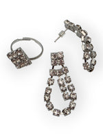 Korusetti Silver Diamond (kaulakoru, korvikset, rannekoru ja sormus)