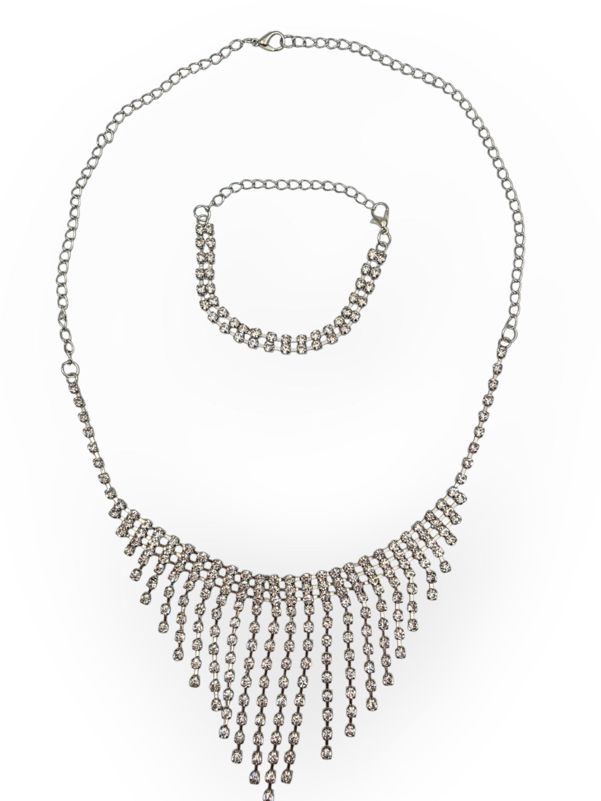 Korusetti Silver Diamond (kaulakoru, korvikset, rannekoru ja sormus)
