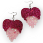 JenniMariaKyllikki korvakorut Drop Dead Heart, fuksia/pinkki