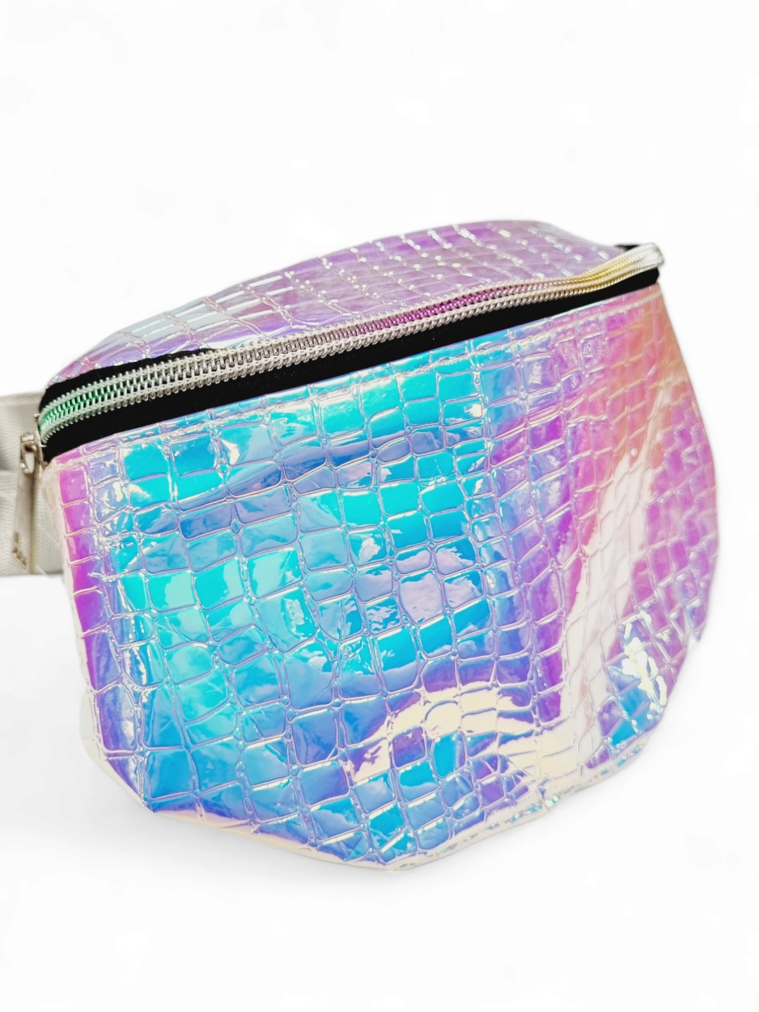 Vyölaukku Rave Crocodile, holographic pastel