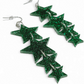 Ruffle Army korvakorut Glitter Star Garland, forest green