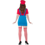 Pomppiva Putkinainen, punainen (liivihame, paita, hattu ja sukat)