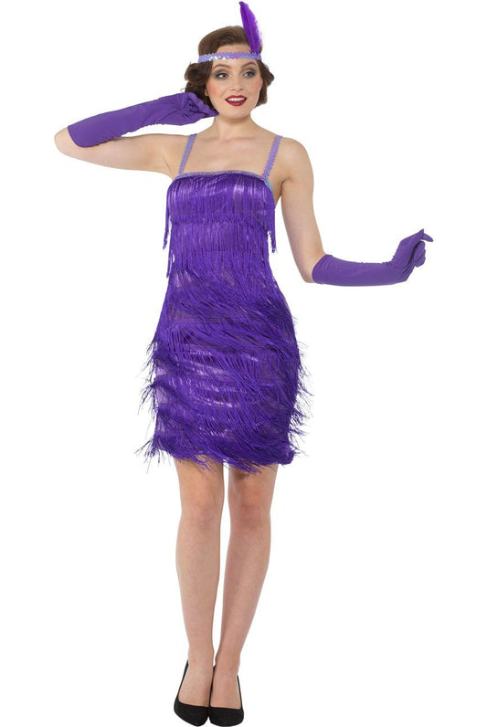 1920-luvun Flapper-asu Purple Velvet