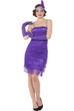 1920-luvun Flapper-asu Purple Velvet