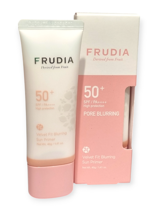 FRUDIA Velvet Fit Pore Blurring Sun Primer SPF 50+ (meikinpohjustaja & aurinkovoide)