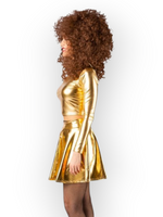 Lyhythelmainen hame Disco Babe, kulta
