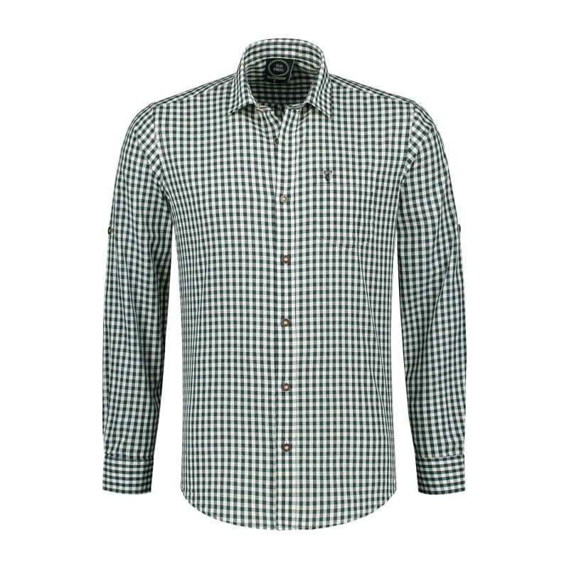 Oktoberfest ruudullinen kauluspaita, vihreä (M-5XL)