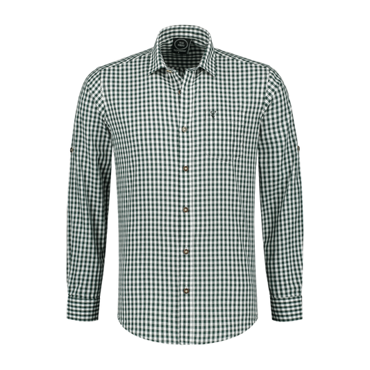 Oktoberfest ruudullinen kauluspaita, vihreä (M-5XL)