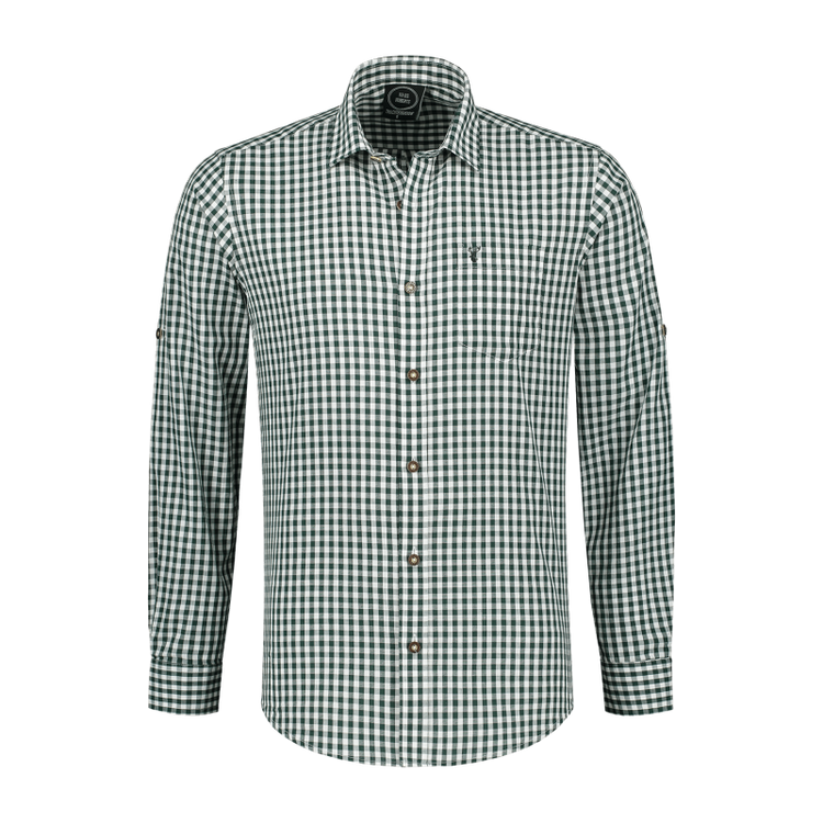 Oktoberfest ruudullinen kauluspaita, vihreä (M-5XL)