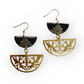 LOVANJU korvakorut Black'n'Gold Ornaments