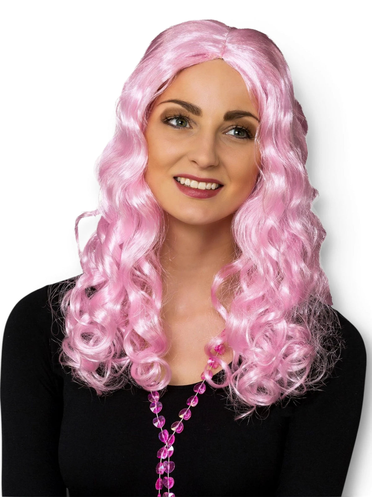Vaaleanpunainen peruukki Party Princess