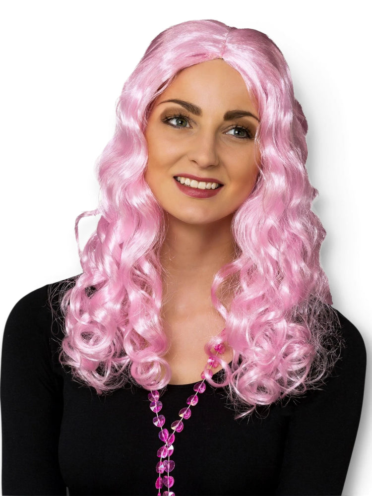 Vaaleanpunainen peruukki Party Princess