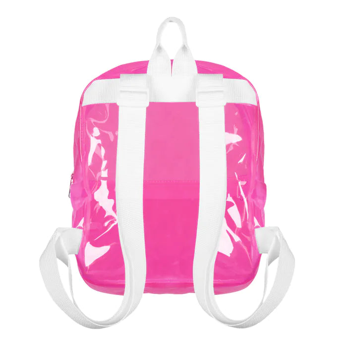 90s Läpinäkyvä reppu, neonpinkki (UV)