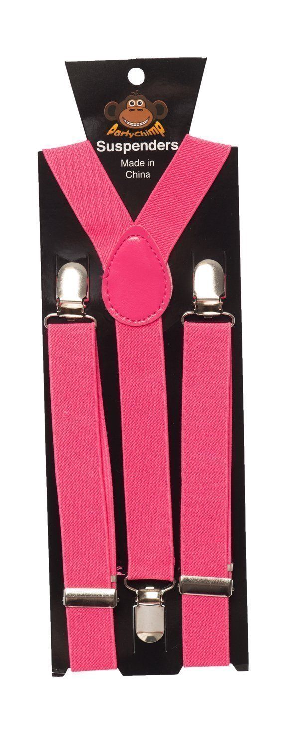 Kapeammat henkselit, neonpinkki (UV)