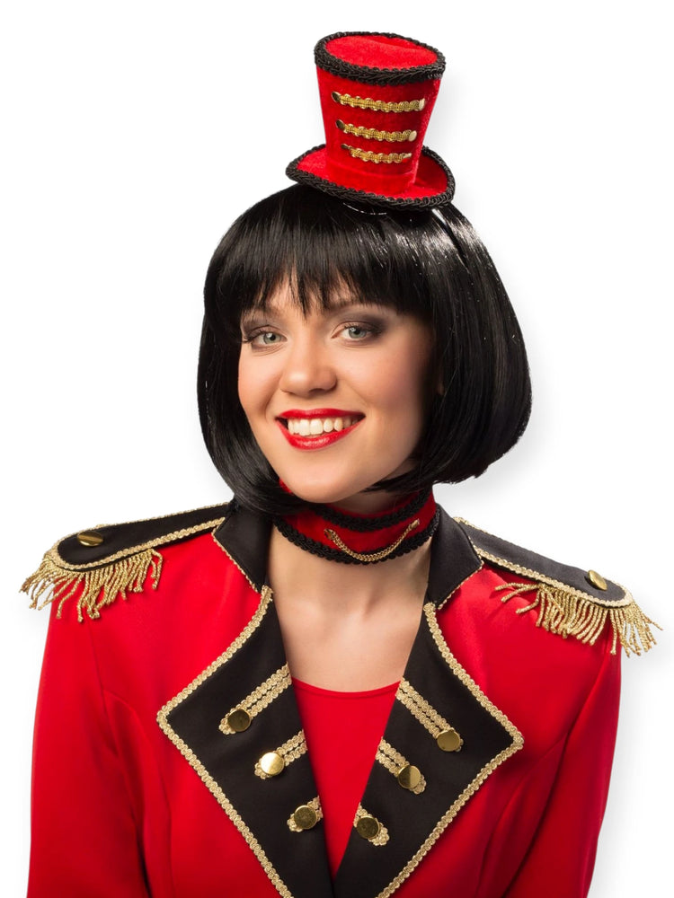 Sirkuksen tirehtöörin minihattu + choker Deluxe