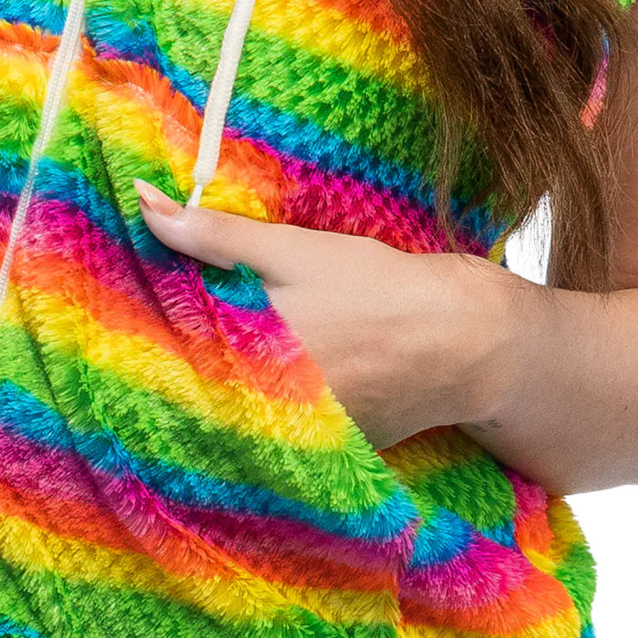 Pörröinen liivi Rainbow (UV)