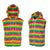 Pörröinen liivi Rainbow (UV)
