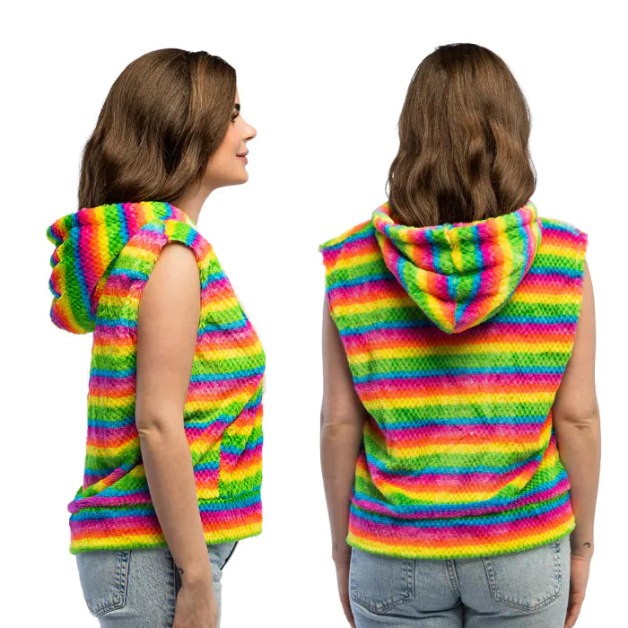 Pörröinen liivi Rainbow (UV)