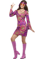 Hippiasu Woodstock (mekko, huivi ja peace-merkki)