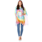 Poncho + päänauha Tie Dye