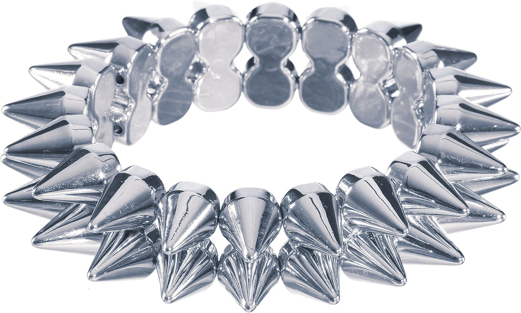 Joustava rannekoru Silver Spikes