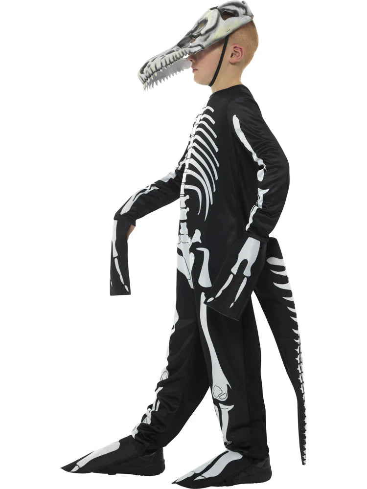 Dinosauruksen luuranko (asu + naamari), lasten koot