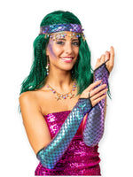 Merenneidon setti Rave Mermaid (irtohihat, korvakorut, kaulakoru ja pääpanta)