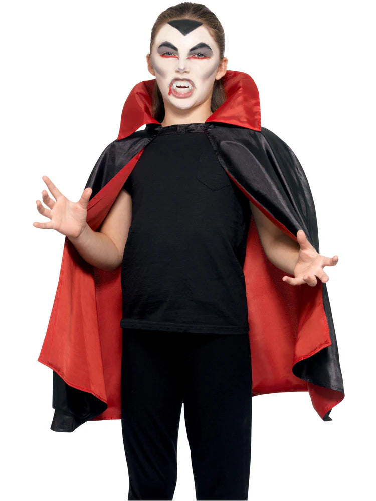 Vampyyrin viitta, musta/punainen (lasten koko)