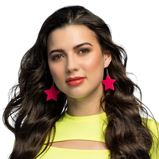 Bilekorvikset Neon Star, pinkki (UV)