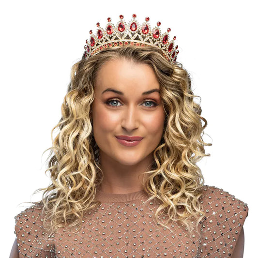 Metallinen tiara Royal Luxury Ruby
