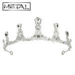 Metallinen tiara Silver Luxury Queen