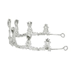 Metallinen tiara Silver Luxury Queen