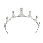 Metallinen tiara Silver Luxury Queen
