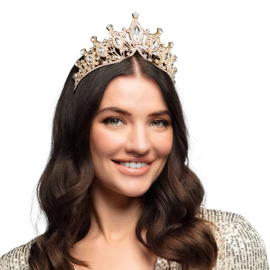 Metallinen tiara Royal Luxury Queen