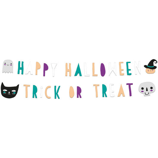 Halloweenkoristeet Happy Halloween & Trick Or Treat (2kpl pakkaus)