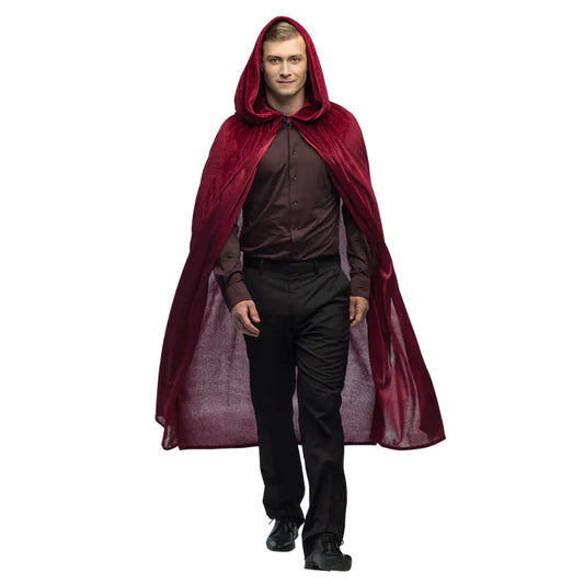 Huppuviitta loimusamettia, tummanpunainen