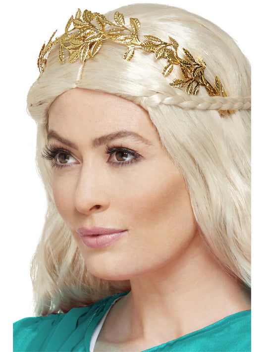 Metallinen tiara Kultalehvä