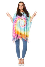 Poncho + päänauha Tie Dye