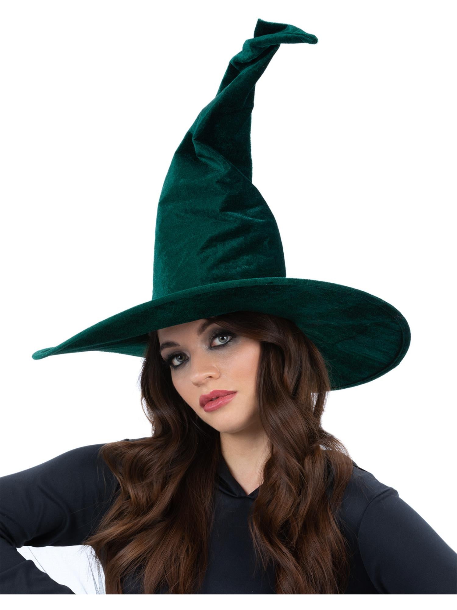 Samettinen noitahattu Emerald green