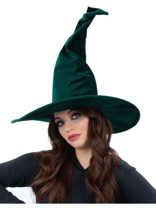 Samettinen noitahattu Emerald green
