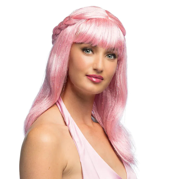 Peruukki tinseleillä Glitterprinsessa