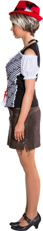 Oktoberfest hame aitoa nahkaa, ruskea