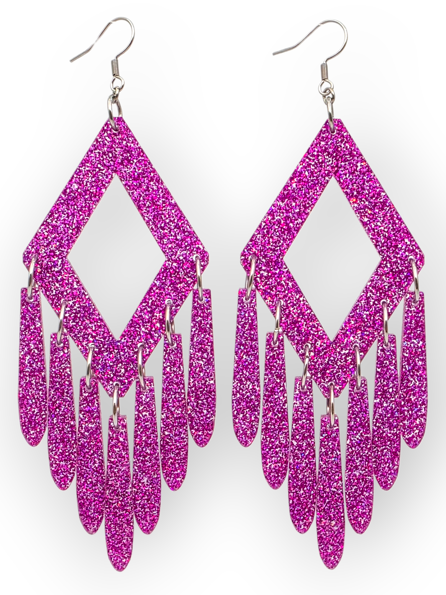 Ruffle Army korvakorut Twinkle Fringe, fuksia