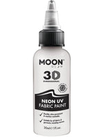 MoonGlow uv-valoissa hohtava 3D kangasmaali, valkoinen (UV)
