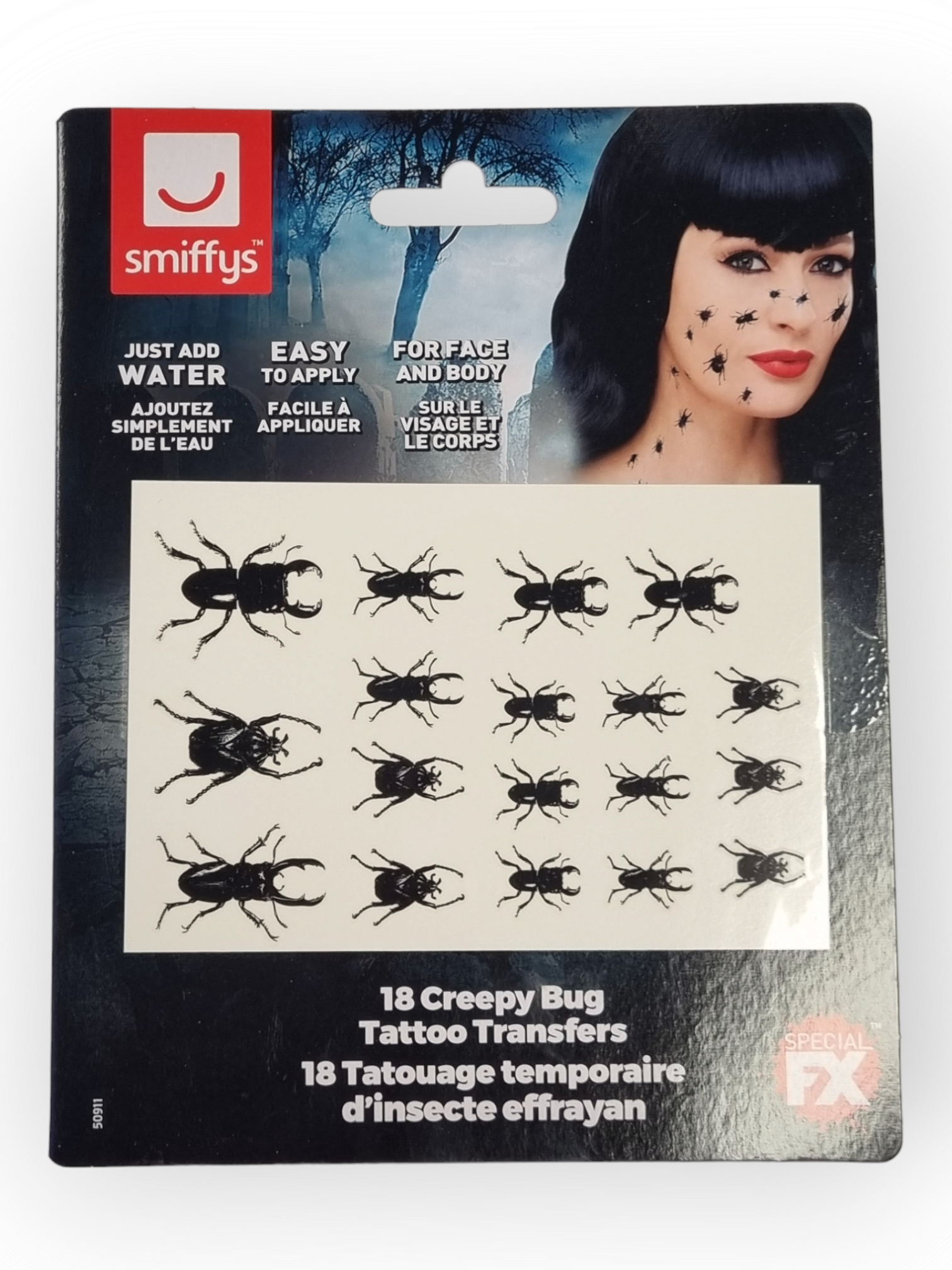 Siirtokuvatatuoinnit Creepy Bugs (18kpl)