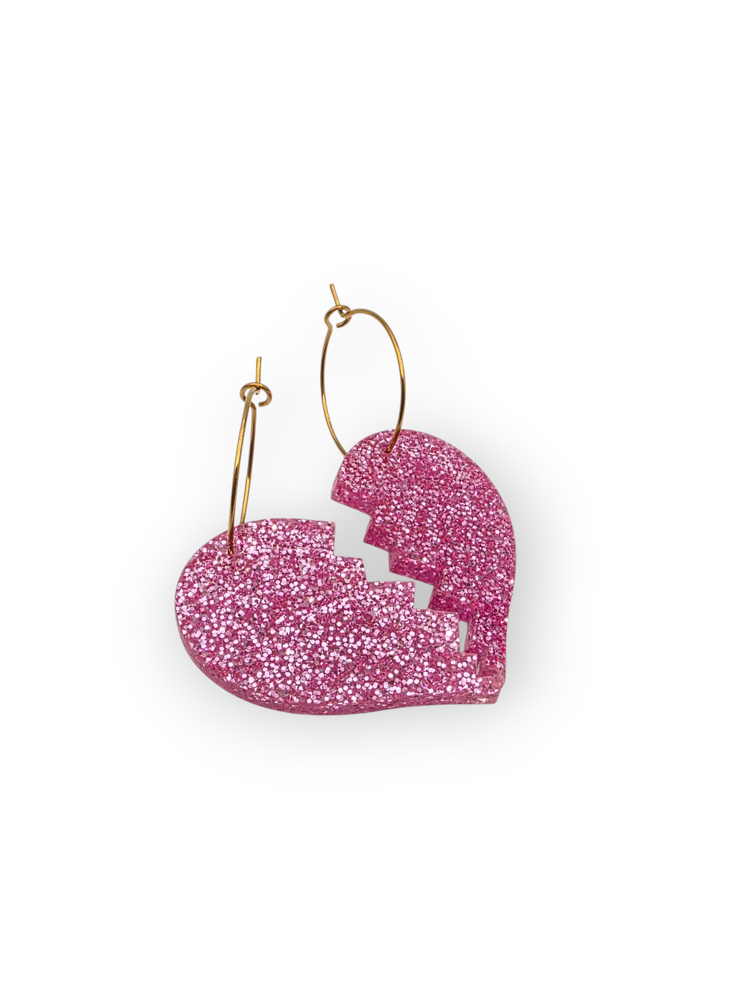 Ruffle Army korvakorut Broken Heart, pink