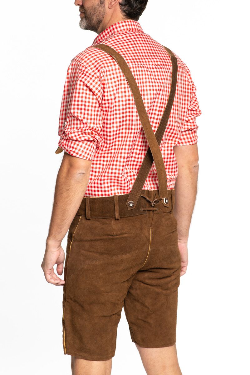 Aidot Oktoberfest Lederhosen nahkahousut, ruskea (L-5XL)